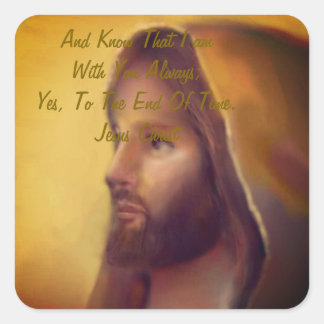 Jesus Christus Quadratischer Aufkleber