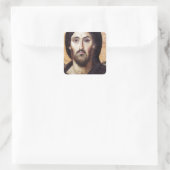 Jesus Christus Quadratischer Aufkleber (Tasche)