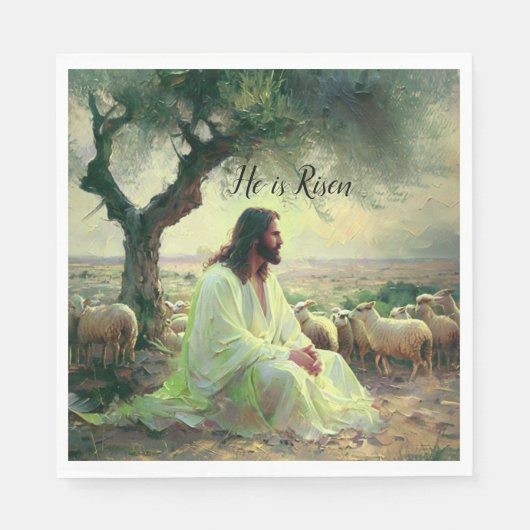 Jesus Christus religiös Ostern katholisch  Serviette (Vorderseite)