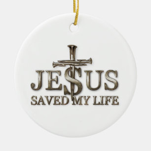 Jesus Christus Rettete mein Lebensgeschenk für Fra Keramik Ornament