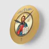 Jesus Christus Runde Wanduhr (Winkel)
