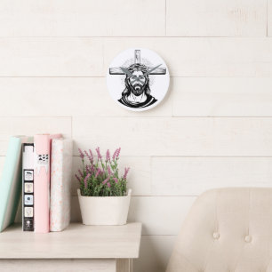 Jesus Christus Runde Wanduhr