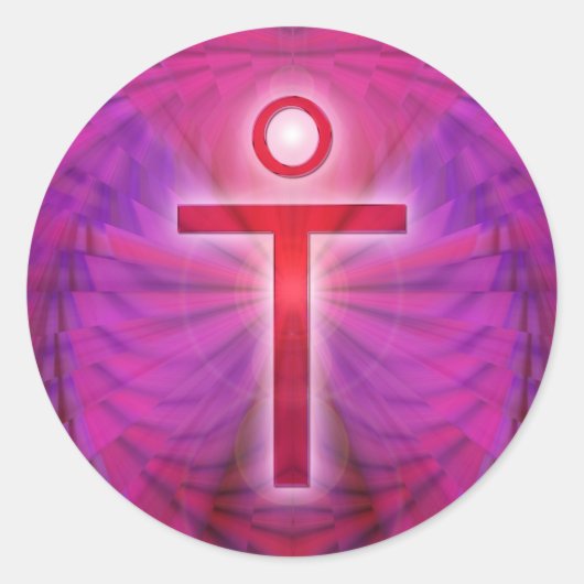 Jesus Christus Runder Aufkleber (Vorderseite)