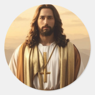 Jesus Christus Runder Aufkleber