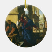 Jesus Christus - Säuberung des Tempels Keramik Ornament (Hinten)