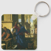 Jesus Christus - Säuberung des Tempels Schlüsselanhänger (Rückseite)