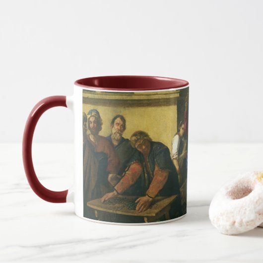 Jesus Christus - Säuberung des Tempels Tasse (Mit Donut)