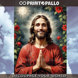 Jesus Christus Scharlachrot tune segne und bete mi Seidenpapier