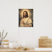 Jesus Christus Segen von Hofmann Poster (Küche)