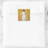 Jesus Christus segne religiös Christliches Geschen Quadratischer Aufkleber (Tasche)