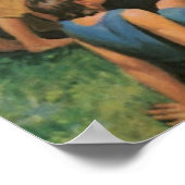 Jesus Christus segnet Kinder, Vintage Religion Poster (Ecke)