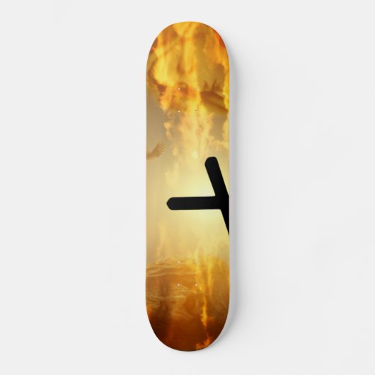 Jesus Christus Selige Jungfrau Mary Dove Calvery Skateboard (Vorderseite)