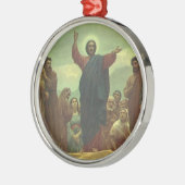Jesus Christus Sermon auf dem Berg, Vintage Religi Ornament Aus Metall (Links)