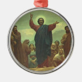Jesus Christus Sermon auf dem Berg, Vintage Religi Ornament Aus Metall (Vorne)