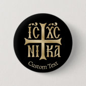 Jesus Christus Sieger Emblem Button (Vorderseite)