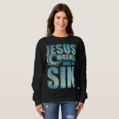 Jesus Christus spendet Jesus abgewaschen Sweatshirt (Vorne ganz)