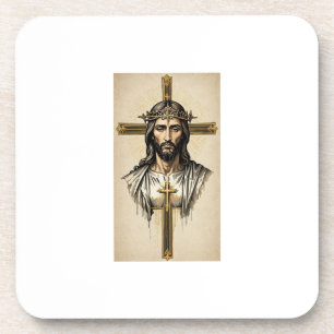 Jesus-Christus Spiritueller Kunst Glasbecher Getränkeuntersetzer
