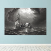 Jesus Christus Stills der Tempest Leinwanddruck (Insitu (Holzboden))