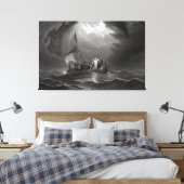 Jesus Christus Stills der Tempest Leinwanddruck (Insitu (Schlafzimmer))