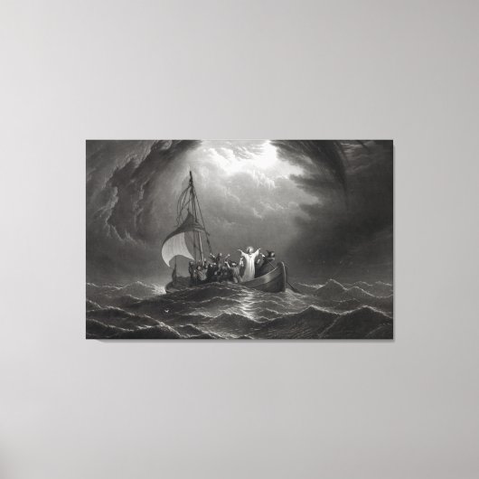 Jesus Christus Stills der Tempest Leinwanddruck (Vorderseite)