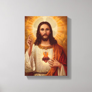 Jesus Christus Stretched Canvas Print Leinwand