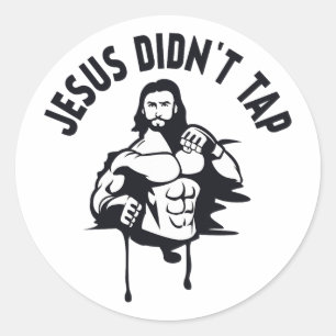 Jesus Christus T-Shirt Jesus hat nicht aufgegeben Runder Aufkleber