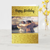 Jesus Christus Taufe Bild eins Karte (Gelbe Blume)