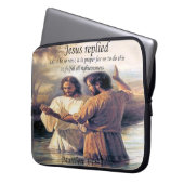Jesus Christus Taufe Bild eins Laptopschutzhülle (Vorderseite Links)