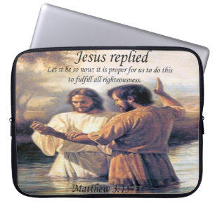 Jesus Christus Taufe Bild eins Laptopschutzhülle