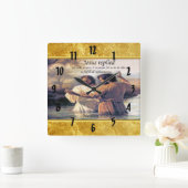 Jesus Christus Taufe Bild eins Quadratische Wanduhr (Zuhause)