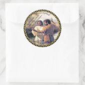 Jesus Christus Taufe Bild eins Runder Aufkleber (Tasche)