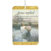 Jesus Christus Taufe Bild zwei Autolufterfrischer (Vorderseite)