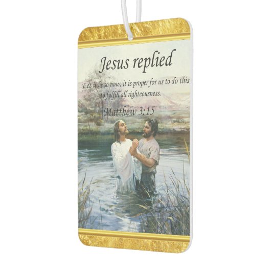 Jesus Christus Taufe Bild zwei Autolufterfrischer (Links)