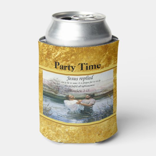 Jesus Christus Taufe Bild zwei Dosenkühler (Kanne Vorderseite)