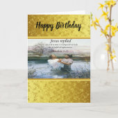 Jesus Christus Taufe Bild zwei Karte (Gelbe Blume)