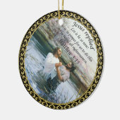 Jesus Christus Taufe Bild zwei Keramik Ornament (Links)
