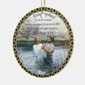 Jesus Christus Taufe Bild zwei Keramik Ornament (Links)