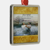 Jesus Christus Taufe Bild zwei Ornament Aus Metall (Rechts)