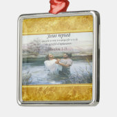 Jesus Christus Taufe Bild zwei Ornament Aus Metall (Links)