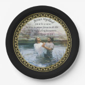 Jesus Christus Taufe Bild zwei Pappteller (Vorderseite)