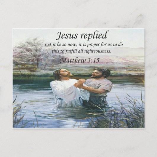 Jesus Christus Taufe Bild zwei Postkarte (Vorderseite)