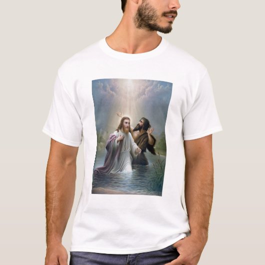 Jesus Christus-Taufe durch Johannes der Täufer T-Shirt (Vorderseite)
