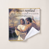 Jesus Christus-Taufebild eins Badhandtuch Set (Waschlappen)