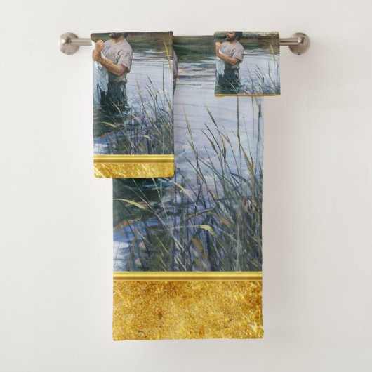 Jesus Christus-Taufebild zwei Badhandtuch Set (Insitu)