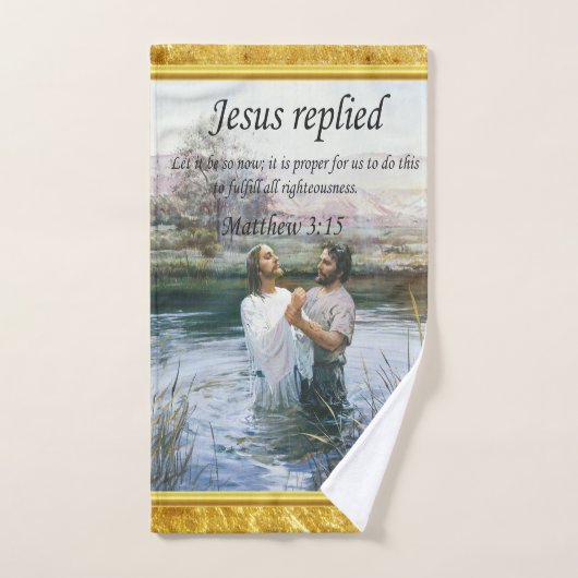 Jesus Christus-Taufebild zwei Badhandtuch Set (Handtuch)