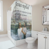 Jesus Christus-Taufebild zwei Duschvorhang (Beispiel)