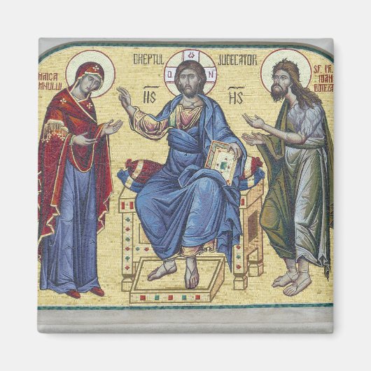 Jesus Christus Theotokos und Johannes des Taufbeck Magnet (Vorne)