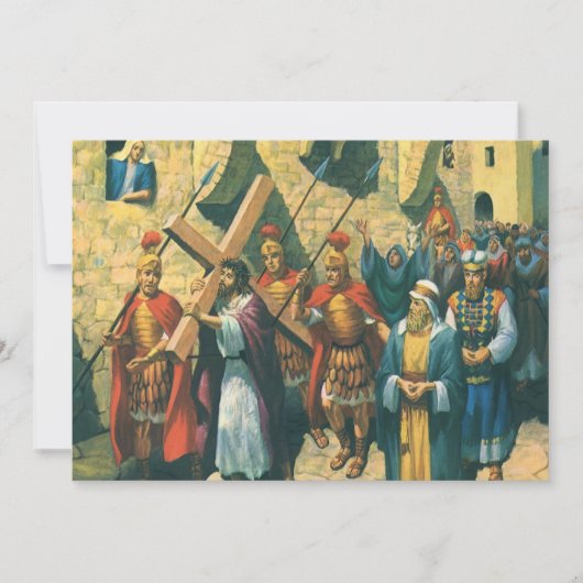 Jesus Christus trägt das Kreuz zu seiner Kreuzigun (Vorderseite)