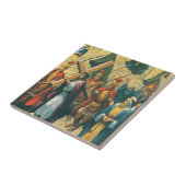 Jesus Christus trägt das Kreuz zu seiner Kreuzigun Fliese (Seite)