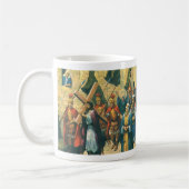 Jesus Christus trägt das Kreuz zu seiner Kreuzigun Kaffeetasse (Links)